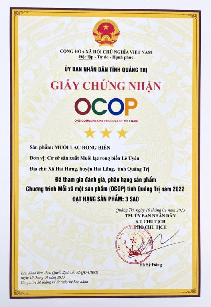 Chứng nhận OCOP 3 sao cho sản phẩm LuFood
